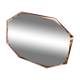 Art deco bevelled mirror  75x54cm