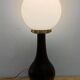 Lampe art déco bois et opaline