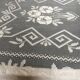 Hand embroidered bed cover with vintage crochet dimension: width -180cm- height -230cm-