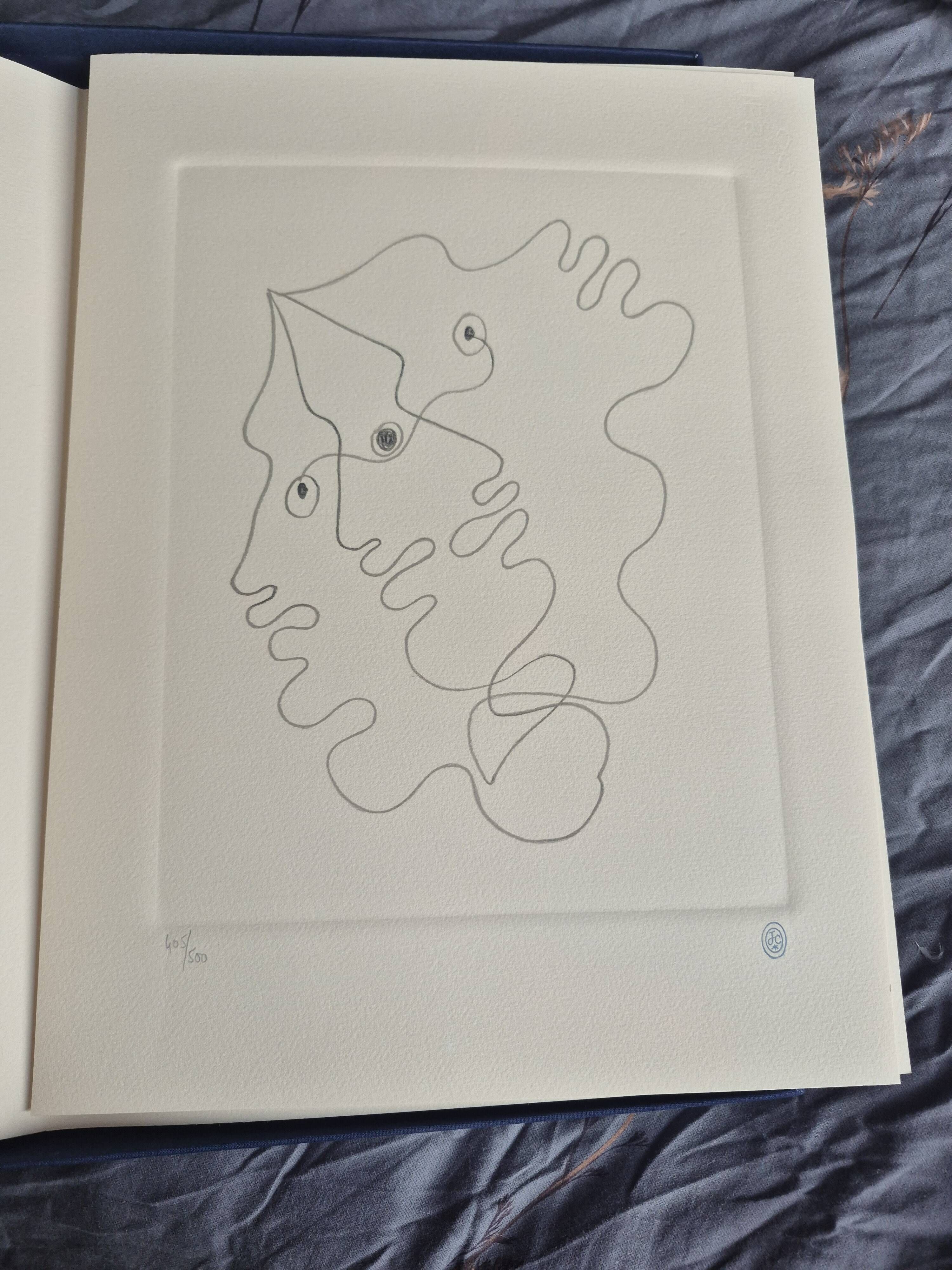 Tribute box 1993 Jean Cocteau containing 4 lithographs number 405/500