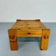 Vintage brutalist coffee table Swedish pine design Yngve Ekström Swedese