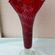 Red glass vase
