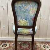 Suite de 6 chaises Louis Philippe à Rossi fleuri