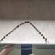 Barber mirror with chain.