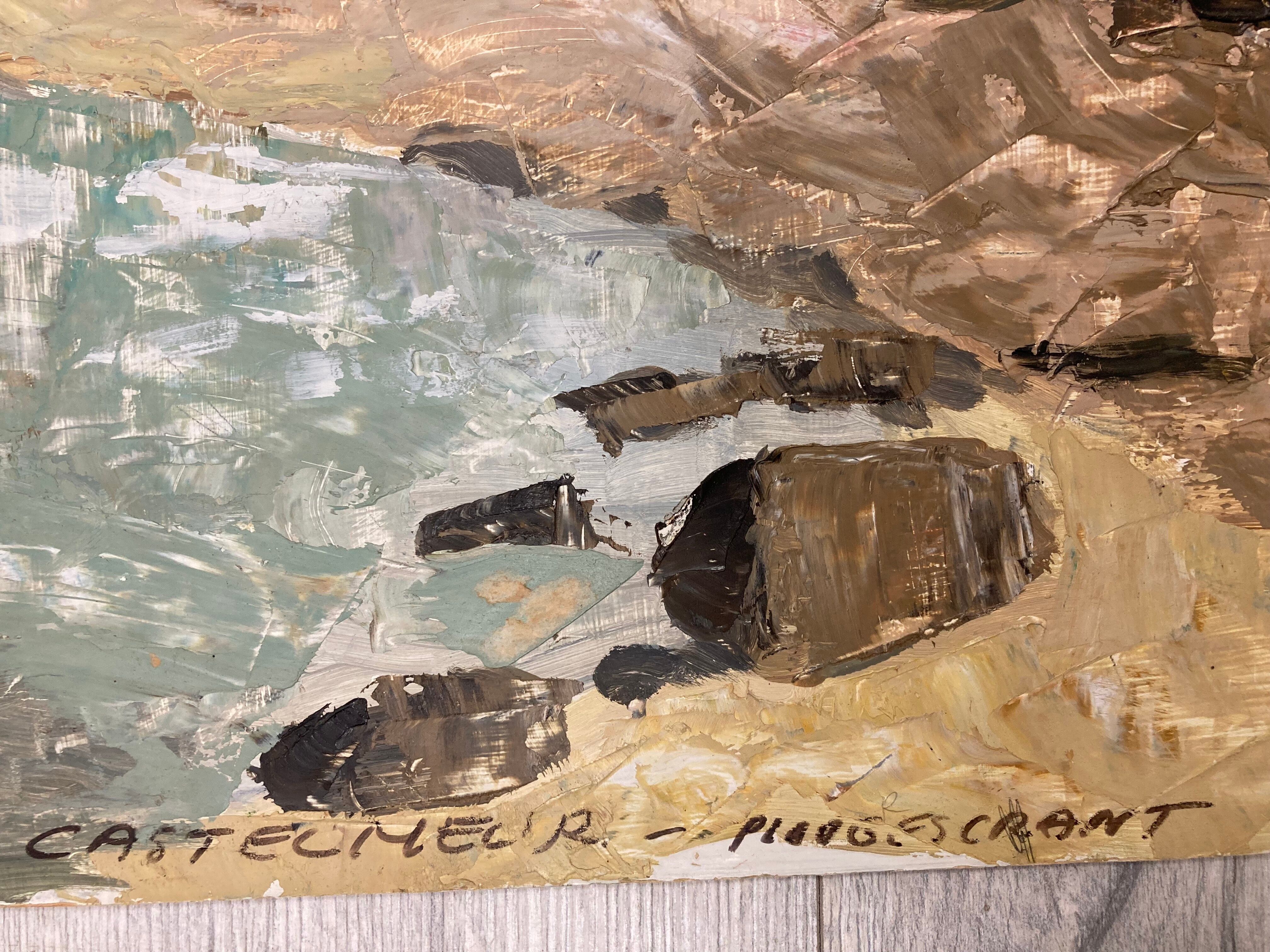 Vintage painting Brittany