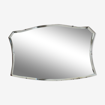 Miroir biseauté horizontal forme libre - art deco