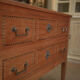 Commode de style Louis XVl en merisier 2 tiroirs estampillée Lechevalier. P.