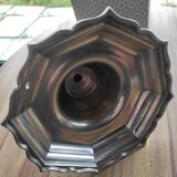 Candlestick or lamp in solid punched pewter