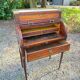 Elegant and rare Louis XVI period mahogany cylinder desk