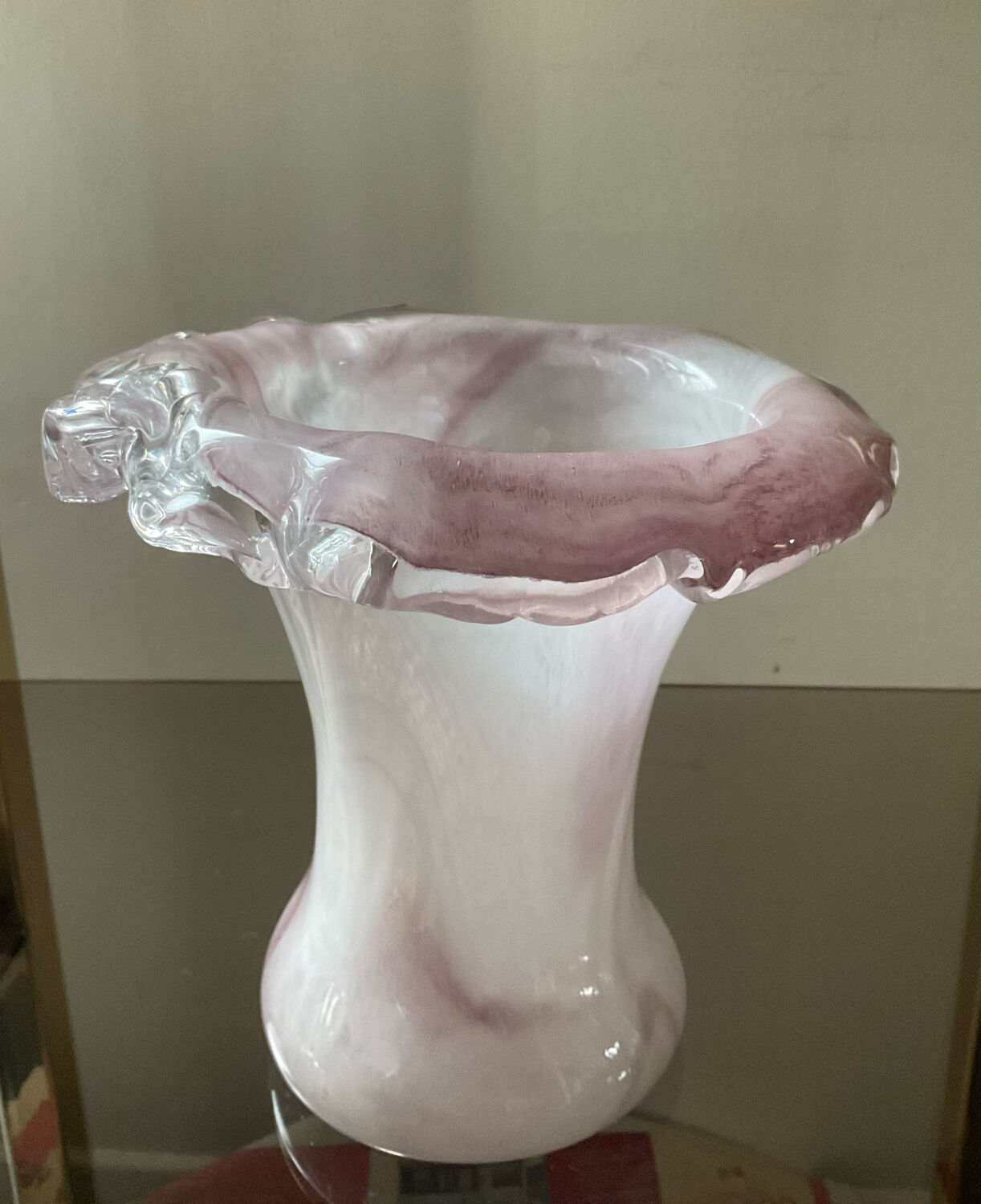 Vase champignon vintage en pâte de verre Murano