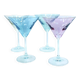 Verres à martini à pois