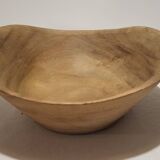 Raw wood salad bowl