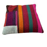 Vintage turkish kilim cushion cover , 40 x 40 cm
