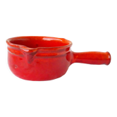 Red ceramic frying pan