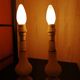 Alabaster lamp bases