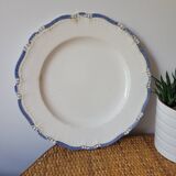 Large flat presentation plate Sarreguemines