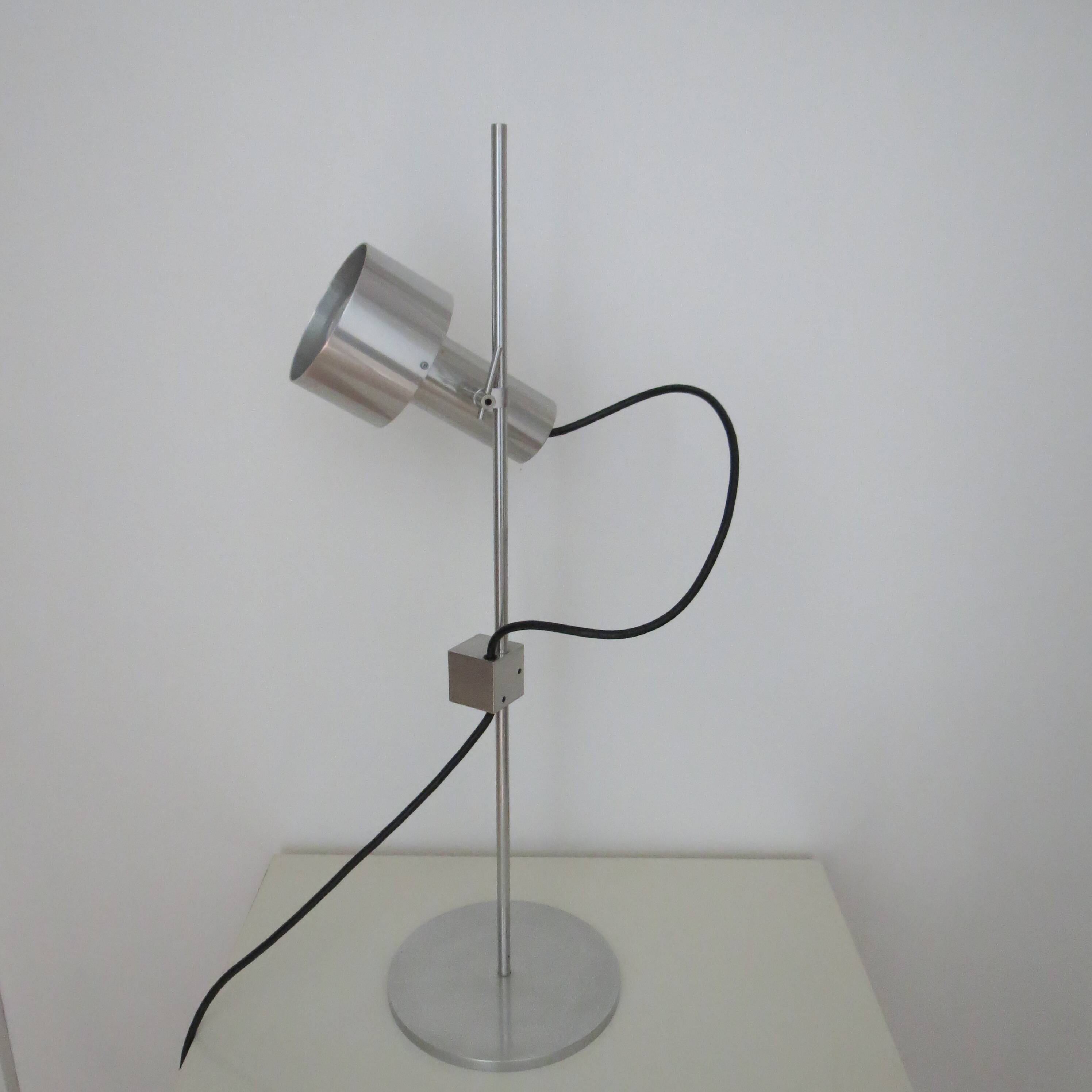 1960s desk lamp by Peter Nelson aluminium desk lamp mid century modern desk lamp