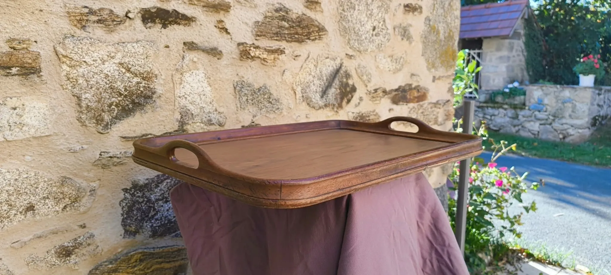 Large Art Deco wooden trays 1940 France