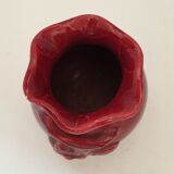 Vase en céramique bordeaux Vallauris