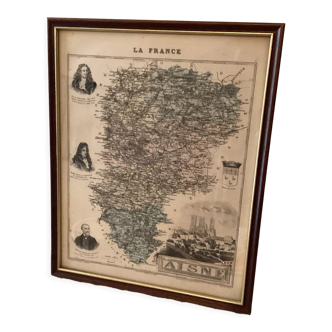 Old map of the Aisne