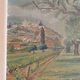 Large oil on canvas landscape of St Paul de Serre signed R. CAZ.