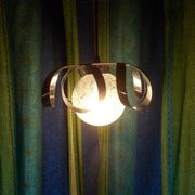 Suspension verre et métal chromé année 70