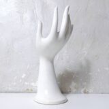 white hand ceramic vase soliflore ring holder