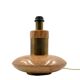 Hollywood regency pink granite and brass table lamp base, Italy 1970 ca.