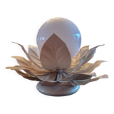 Flower table lamp - Opaline globe