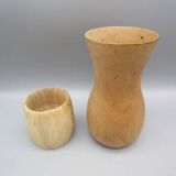 Ensemble de 3 pièces en bois tourné