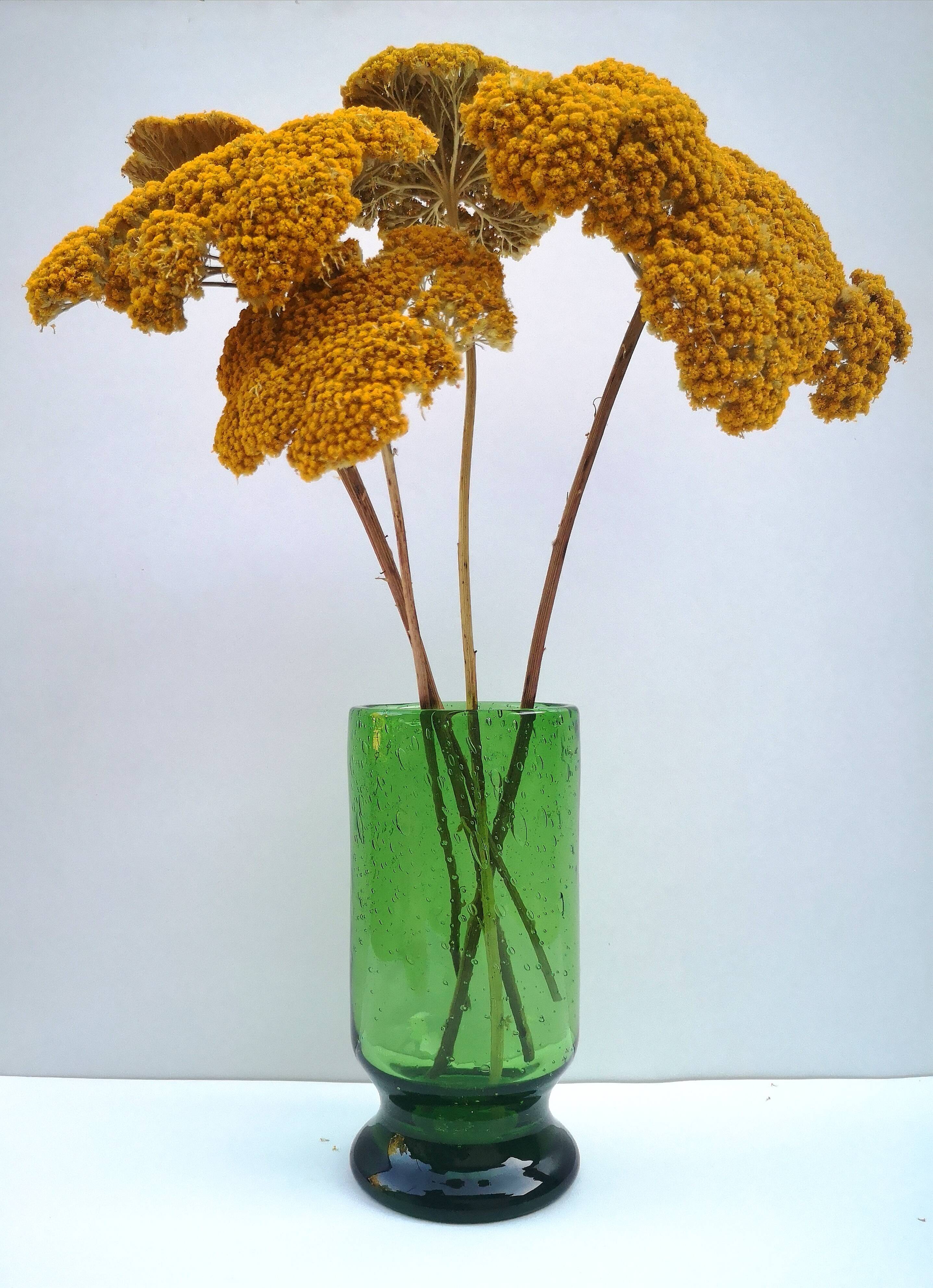 Vintage bubble glass vase