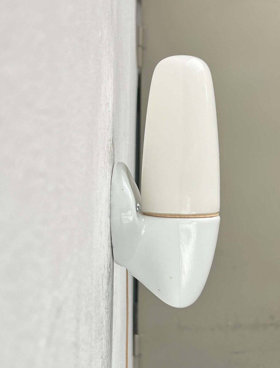 Mid-Century Modern German Ceramic 6065 Sconce by Wilhelm Wagenfeld for Lindner, 1950s, Set of 2
