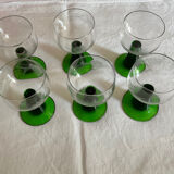 Set of 6 stemmed glasses
