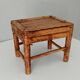 Tabouret ancien en bambou brûlé