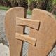 Set 4 vintage brutalist dining chairs De Puydt Belgium solid oak