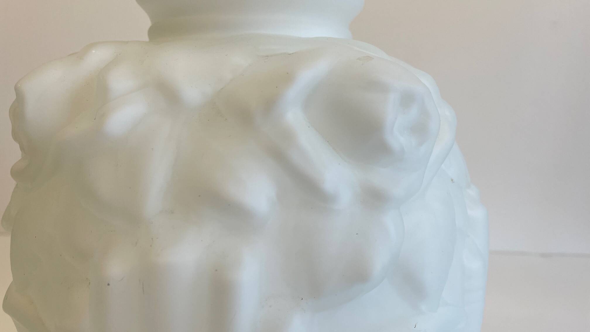 Art Deco glass paste ball vase