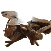 Large sculptural root wood coffee table – circa 1970