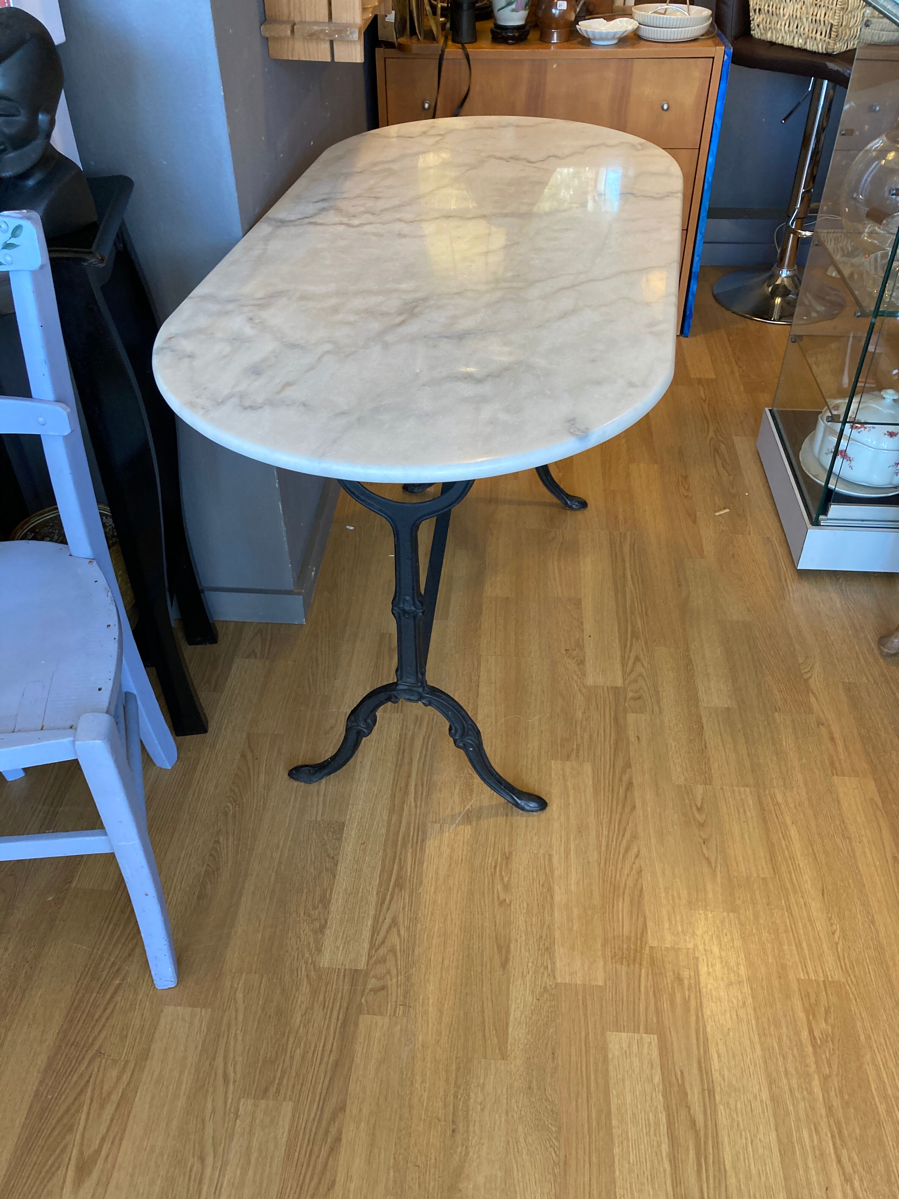 Bistro table on marble