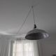 Industrial white metal pendant light