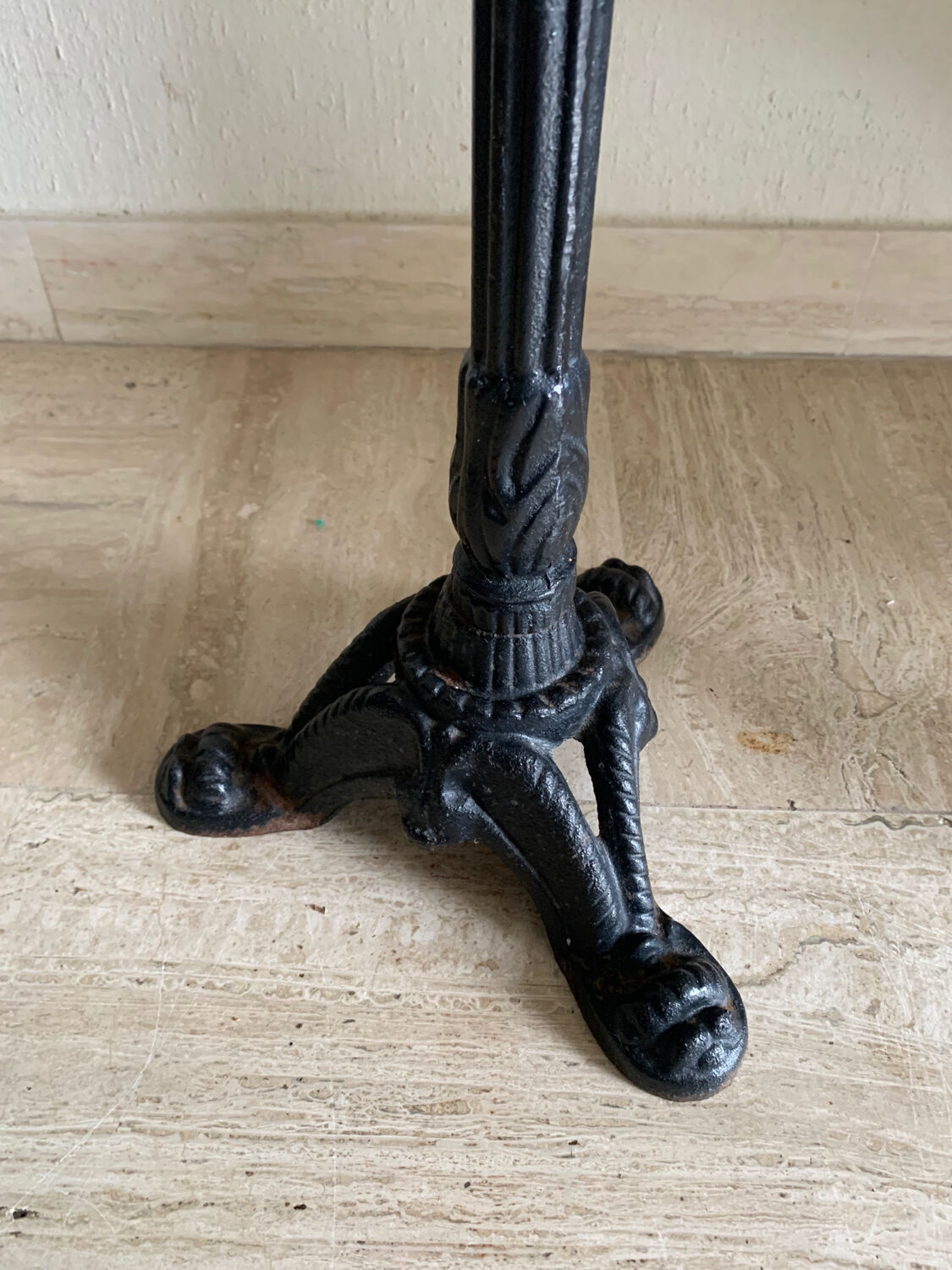 Mini bistro style pedestal table