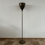 English mid-century brass floor lamp uplighter