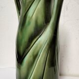 Ancien vase barbotine en faïence art nouveau