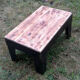 Table-basse industrielle en métal et bois