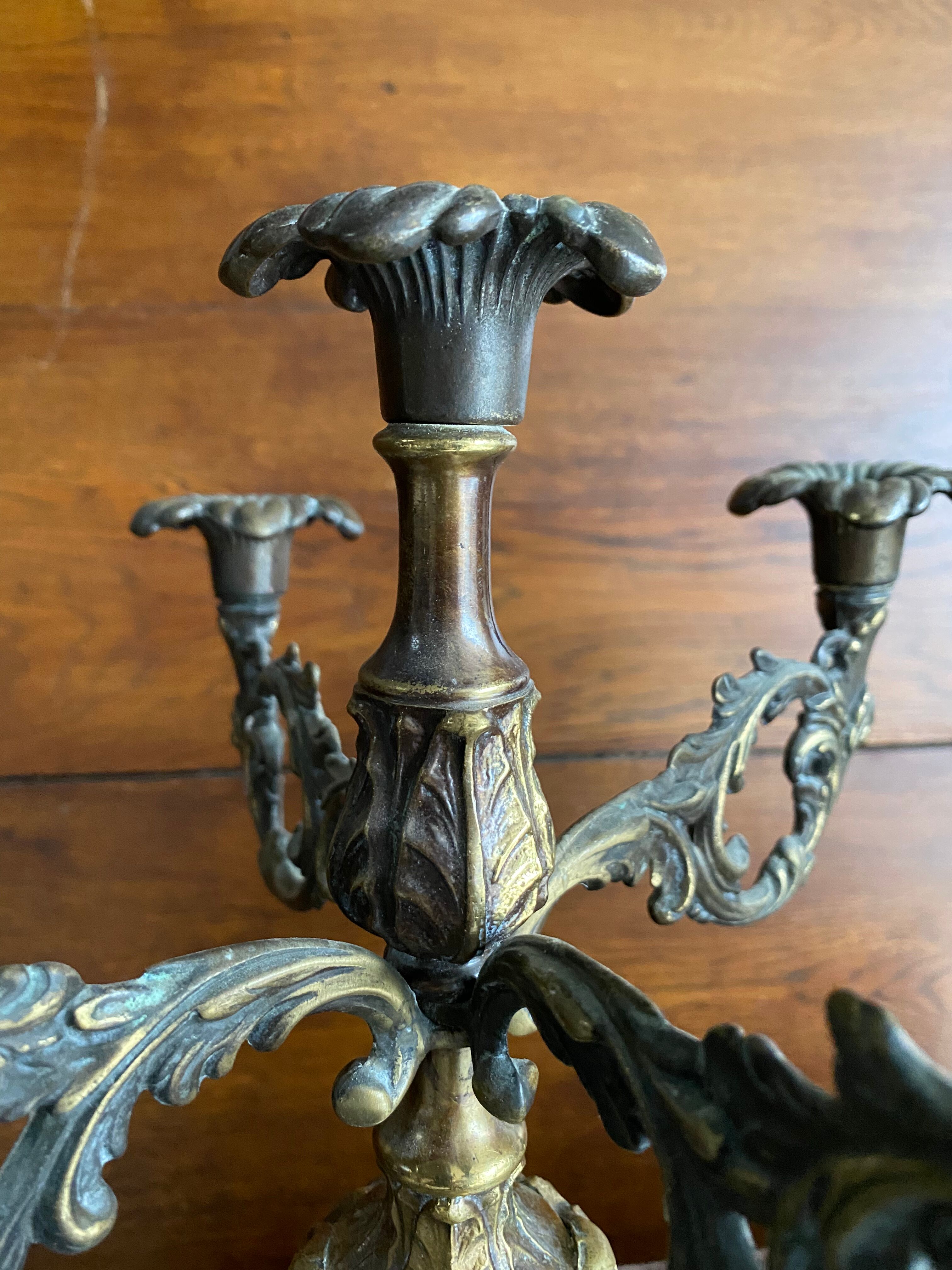Pair of candlesticks 5 fires