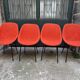Set of 4 Geniève chairs by Dangles and Christian Defrance 1950