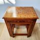 Ensemble de tables d'appoint ou tables gigognes vintage, 3 pièces, motif bois incrusté