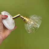 Vintage moulded glass lampshade - tableware collection -