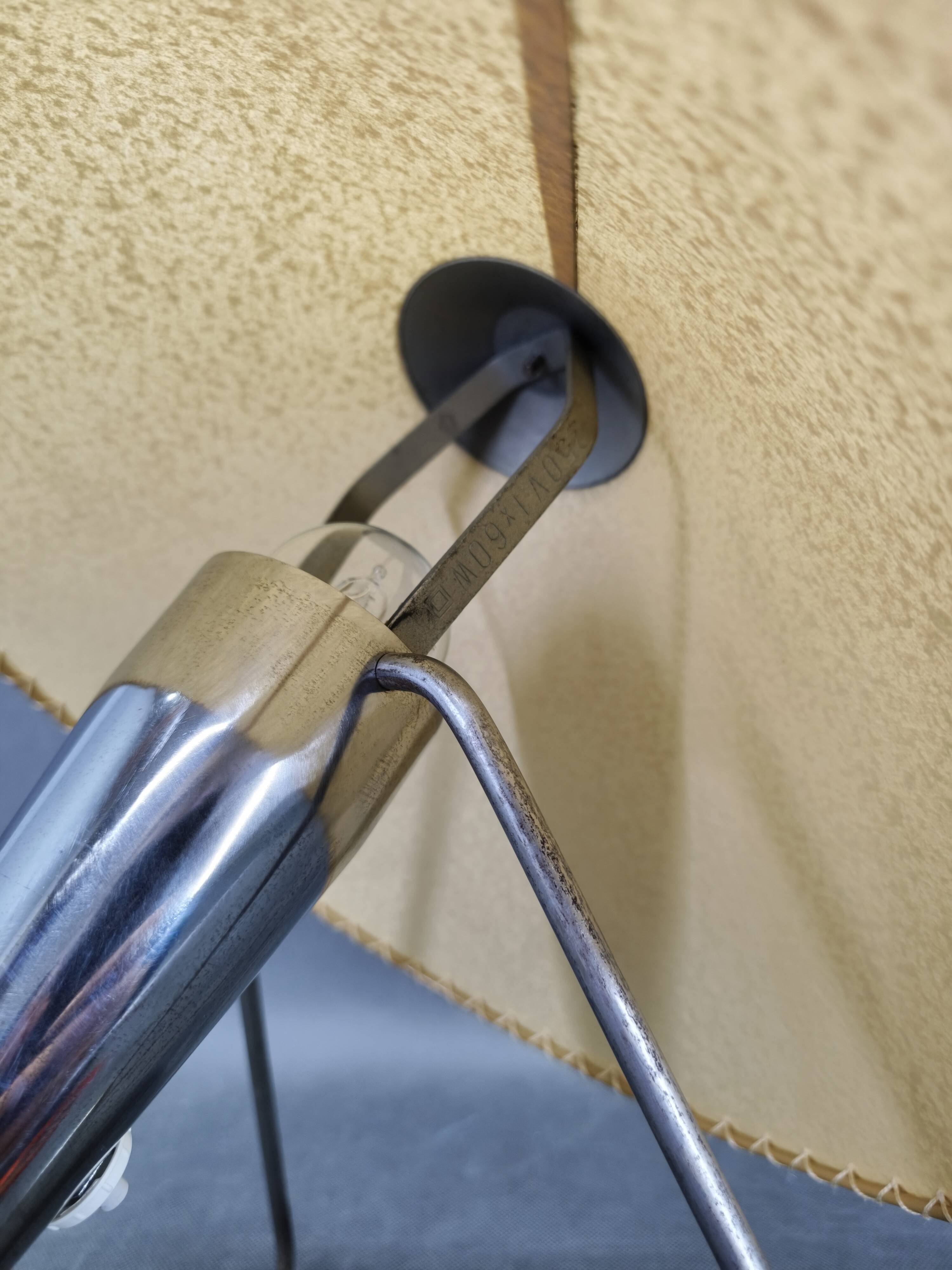 Helena Frantova Table Lamp 1960s Chrome Paper Shade