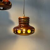 Ceramic pendant lamp West Germany Cascade