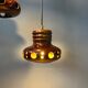 Ceramic pendant lamp West Germany Cascade